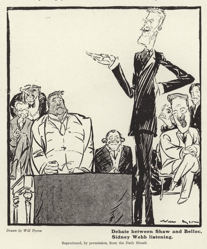 Debatt mellan George Bernard Shaw och Hillaire Belloc av English School