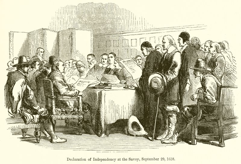 Självständighetsförklaring på Savojen den 29 september 1658 av English School