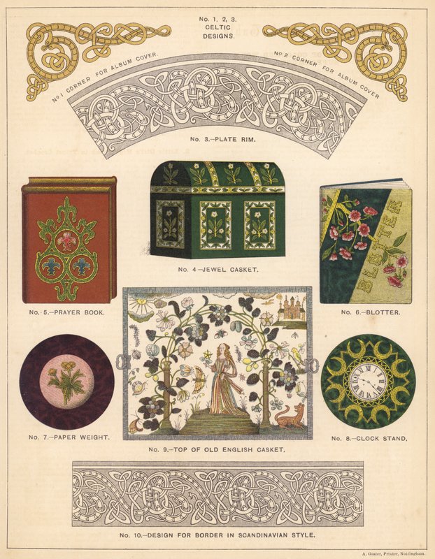 Dekorativa föremål (färg litho) av English School
