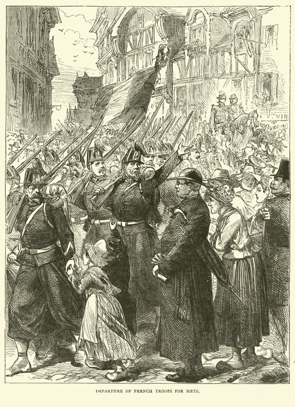 De franska truppernas avgång till Metz, augusti 1870 av English School