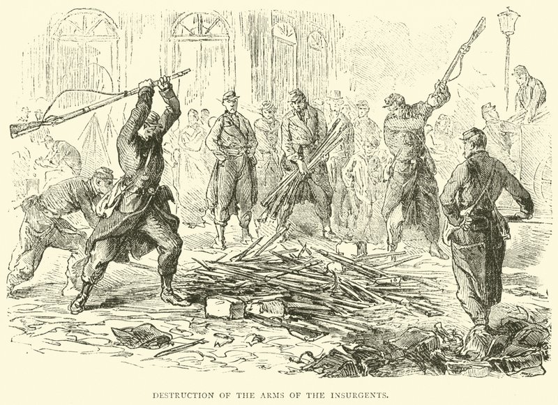 Förstörelse av upprorsmakarnas vapen, april 1871 av English School