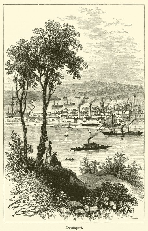 Devonport (gravyr) av English School