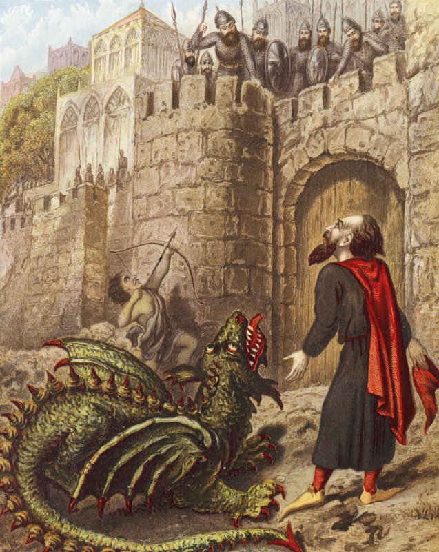 Diabolus, Ill-Pause och Tisiphone framför Mansouls portar av English School