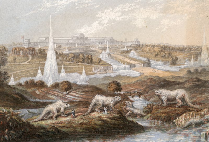 Dinosaurier på Crystal Palace av English School