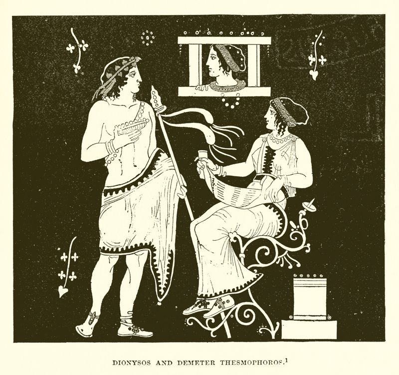 Dionysos och Demeter Thesmophoros av English School