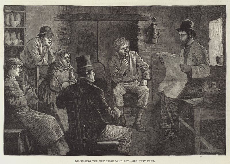 Diskutera New Irish Land Act (gravyr) av English School