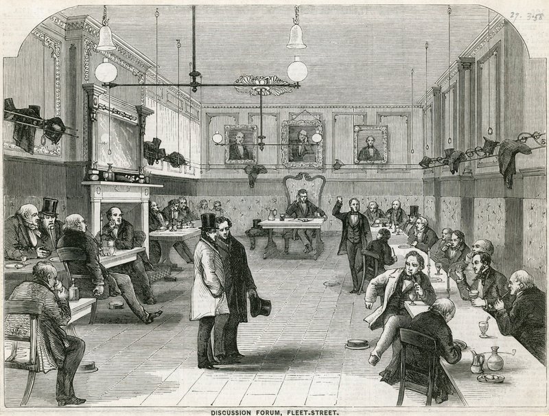 Diskussionsforum, Fleet Street, London av English School
