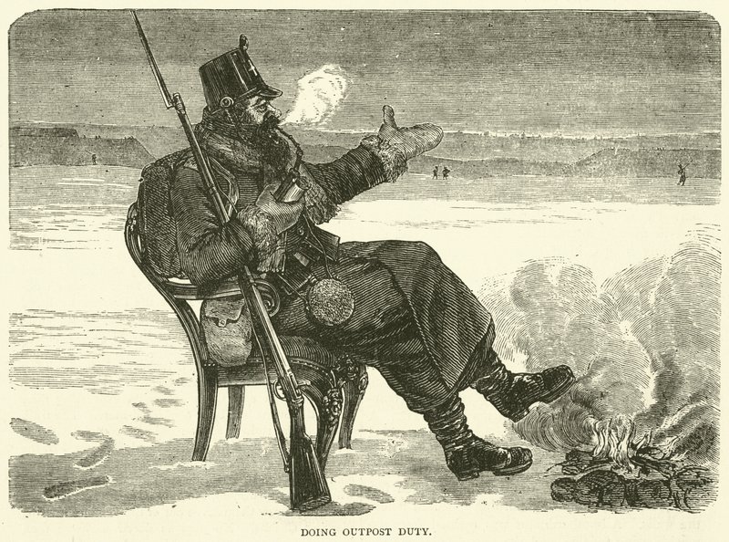 Utövar utposttjänst, december 1870 av English School
