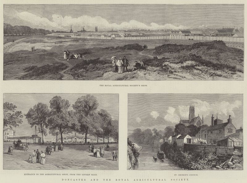 Doncaster och Royal Agricultural Society (gravyr) av English School