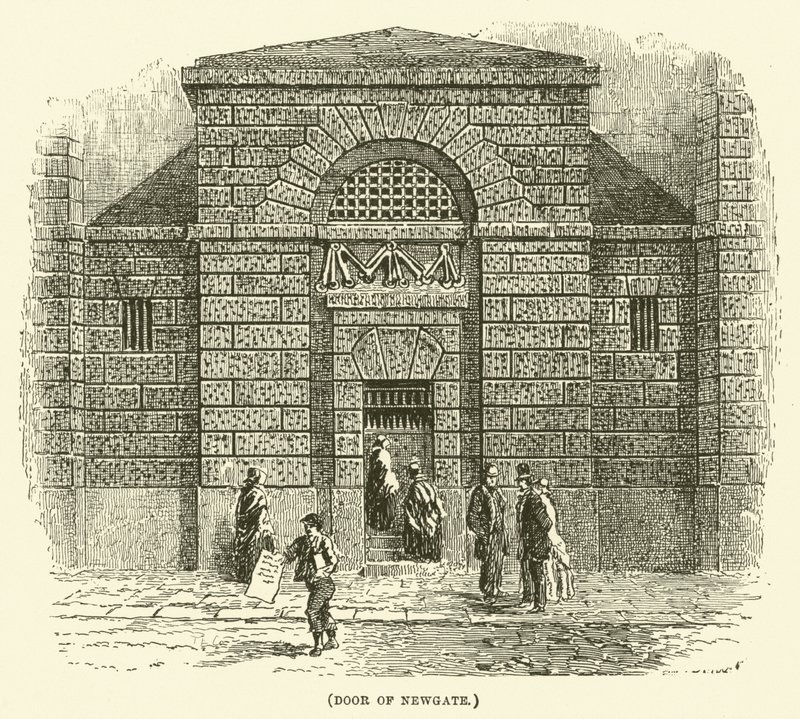 Dörren till Newgate (gravyr) av English School
