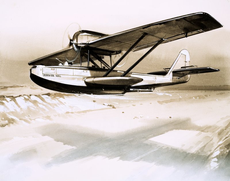 Dornier Wal, tvåmotorig tysk flygbåt av English School