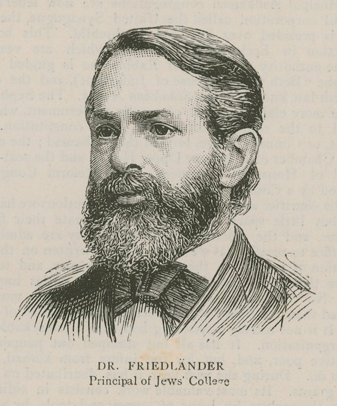 Dr Friedlander, rektor för Jews College av English School