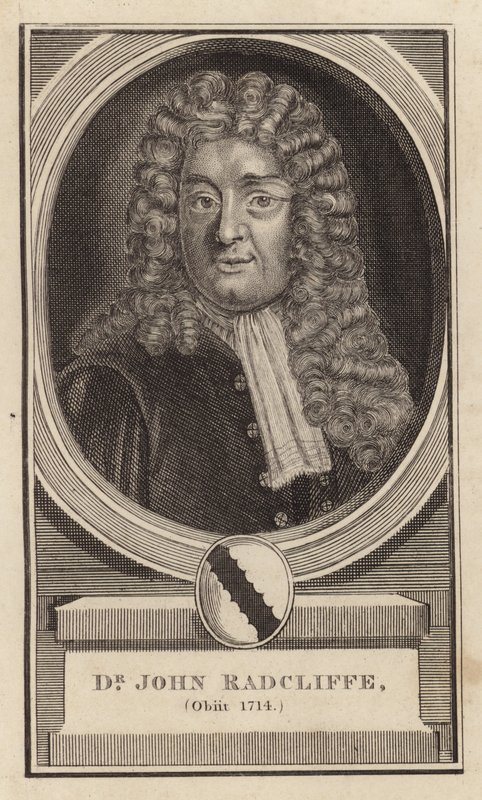 Dr John Radcliffe dog 1714 av English School