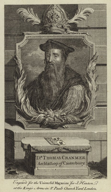 Dr Thomas Cranmer, ärkebiskop av Canterbury av English School