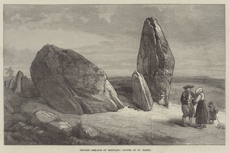 Druidiska rester av Bretagne, Stenarna från St Barbe (gravyr) av English School