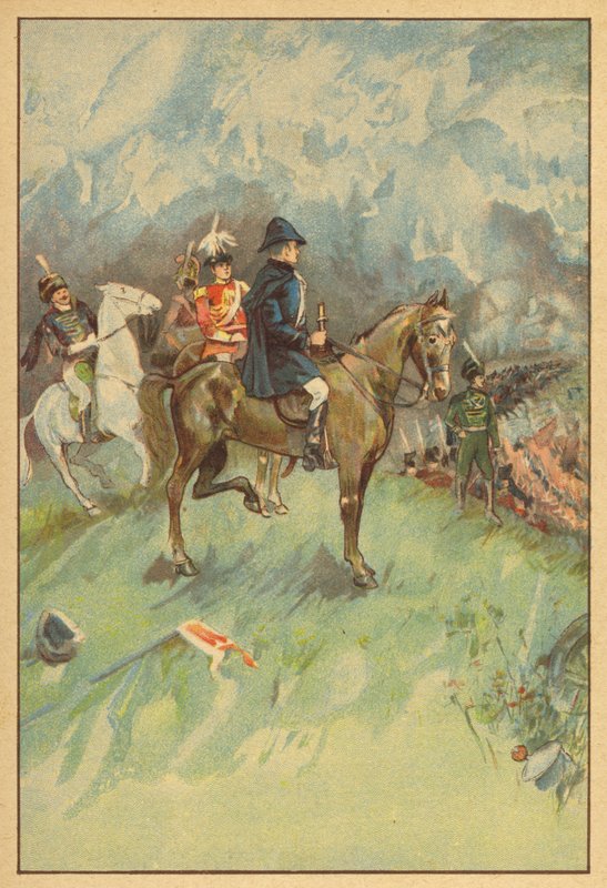 Hertigen av Wellington i slaget vid Waterloo av English School