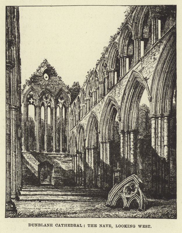 Dunblane Cathedral, Nave, blickar västerut av English School