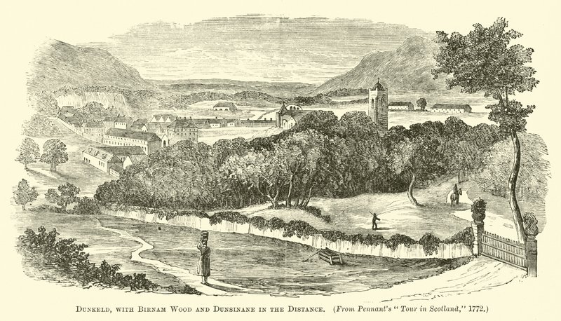 Dunkeld, med Birnam Wood och Dunsinane i fjärran av English School