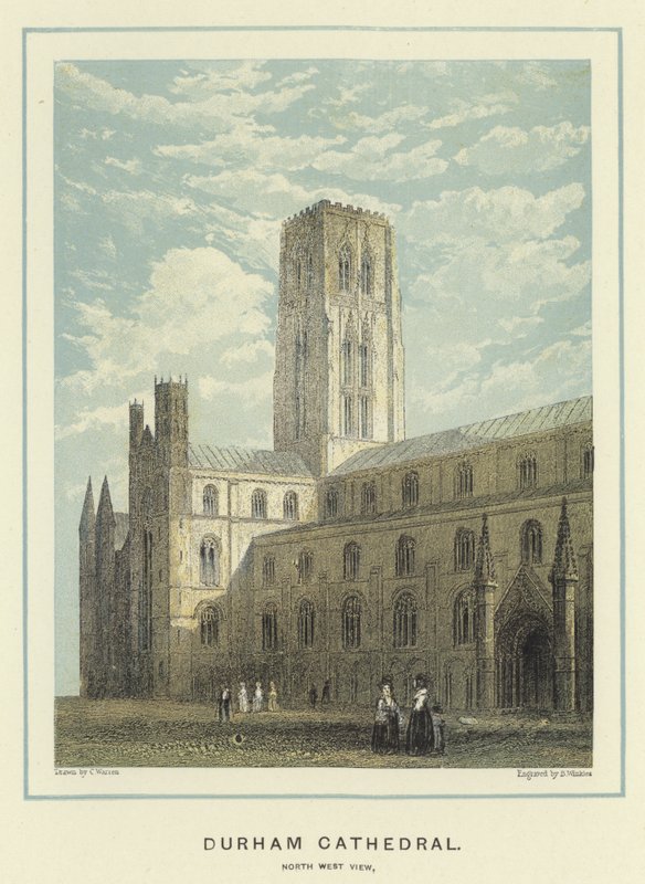 Durham Cathedral, nordvästlig vy av English School