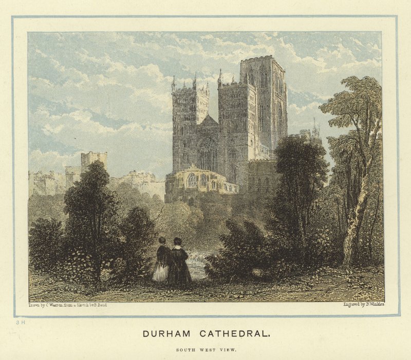 Durham Cathedral, sydvästlig vy av English School
