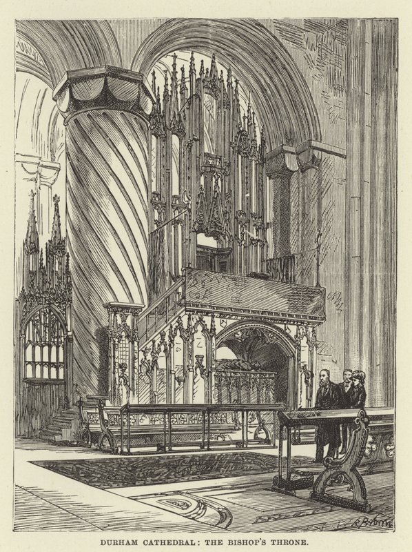 Durham Cathedral, biskopens tron av English School