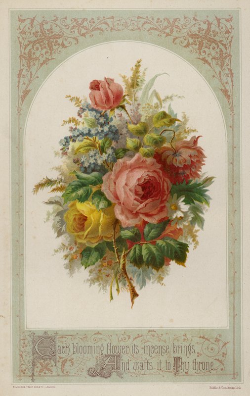 Varje blommande blomma ger sin rökelse och för den till din tron (färg litho) av English School