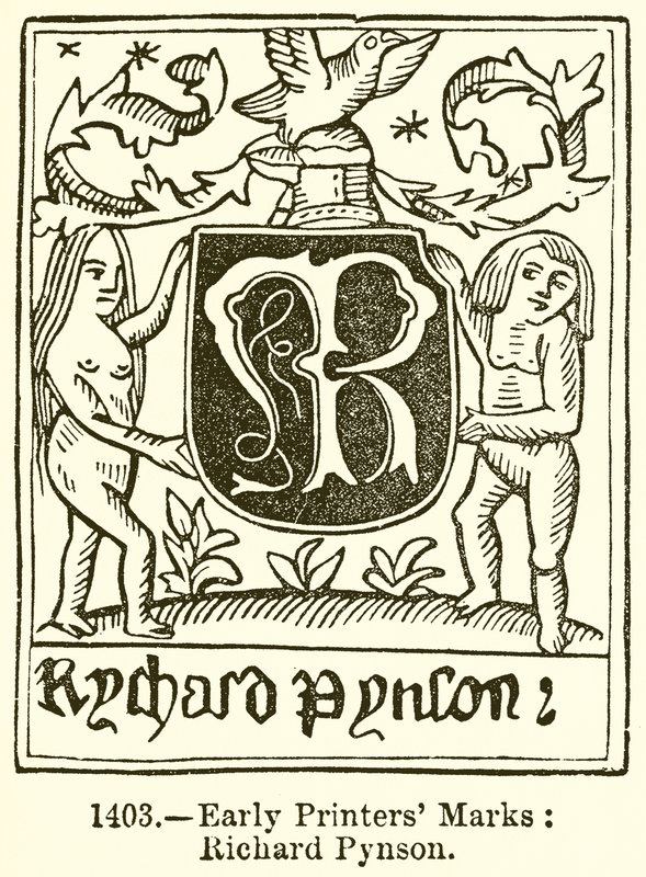 Tidiga skrivarmärken: Richard Pynson av English School