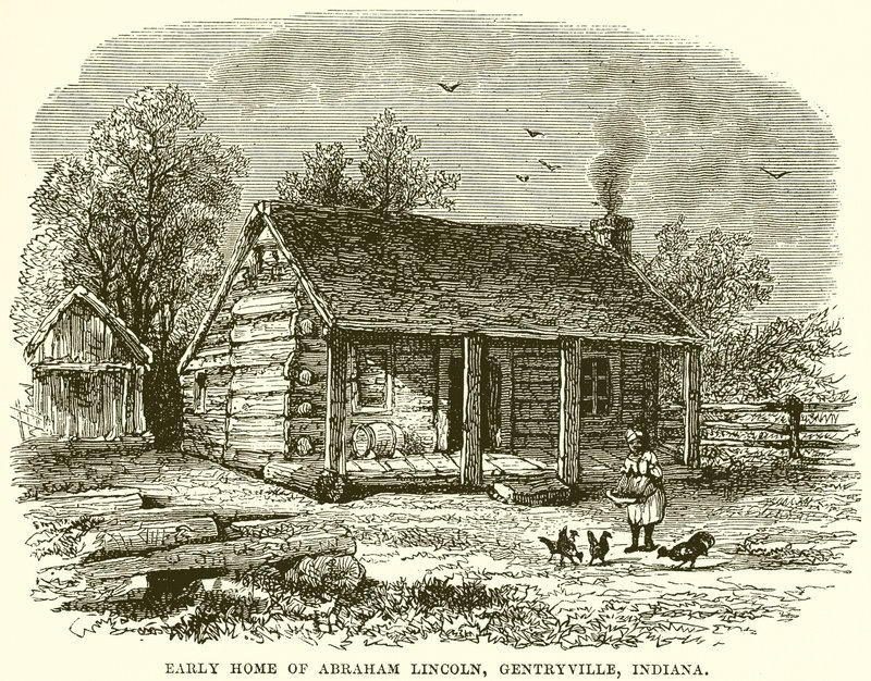 Abraham Lincolns tidiga hem, Gentryville, Indiana av English School
