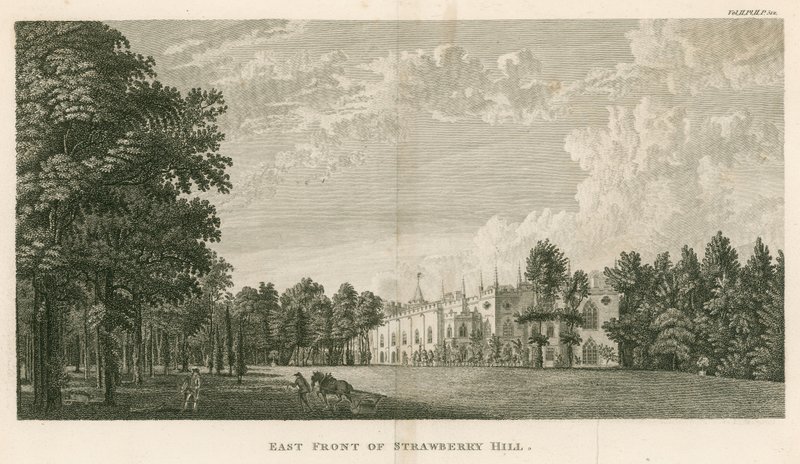 East front of Strawberry Hill, Twickenham, London av English School