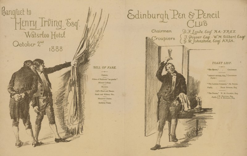 Edinburgh Pen and Pencil Club: Bankett till Henry Irving av English School