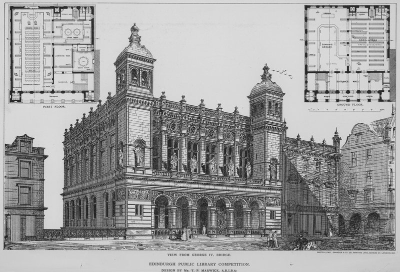 Edinburgh Public Library Competition (gravyr) av English School