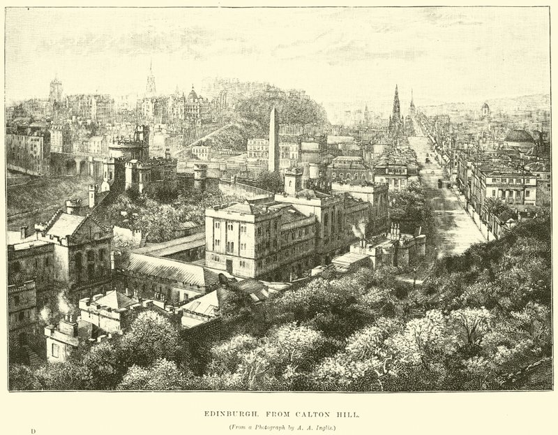 Edinburgh, från Calton Hill av English School