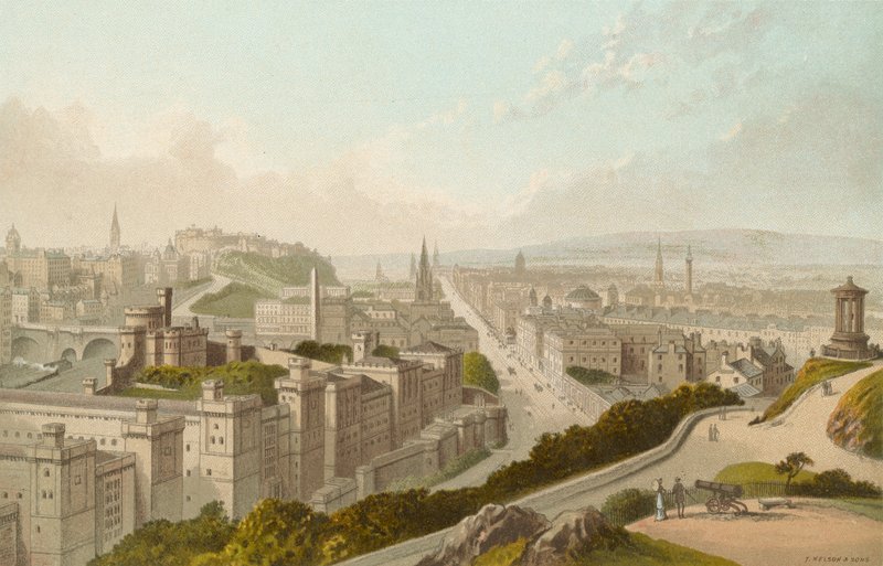 Edinburgh från Calton Hill av English School