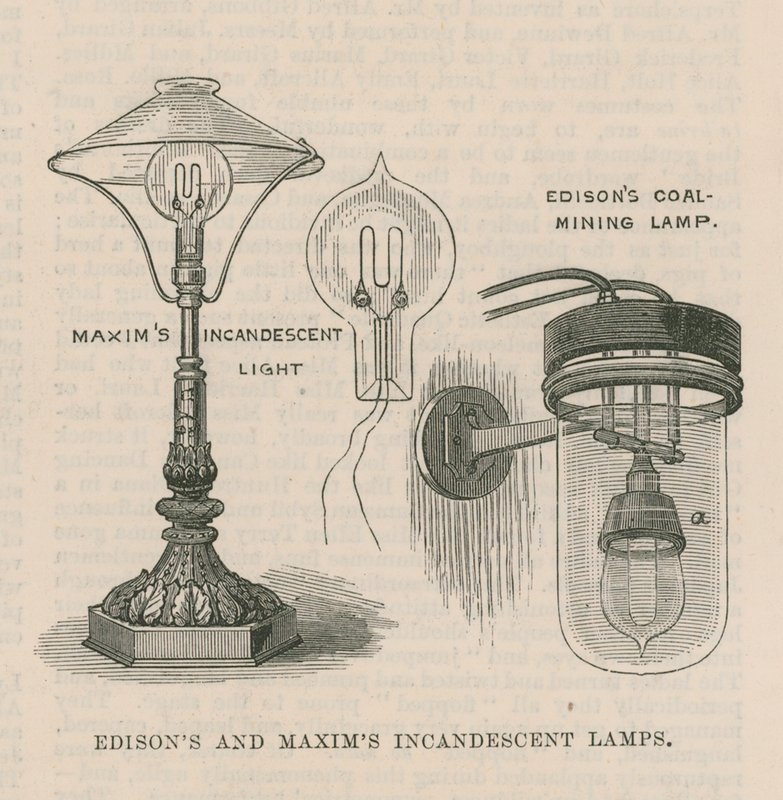 Edison och Maxims Glödlampor av English School