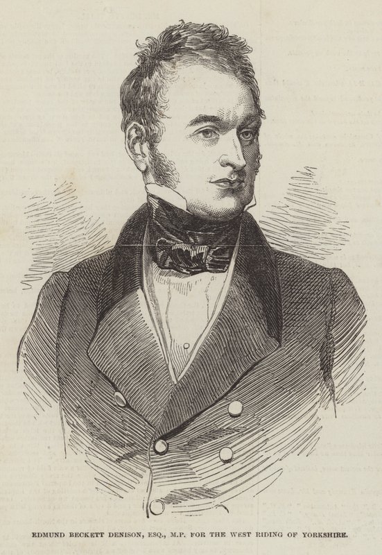 Edmund Beckett Denison, Esquire, MP, för West Riding of Yorkshire av English School