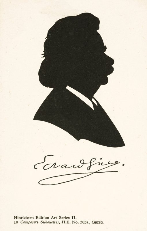 Edvard Grieg, norsk kompositör (litho) av English School