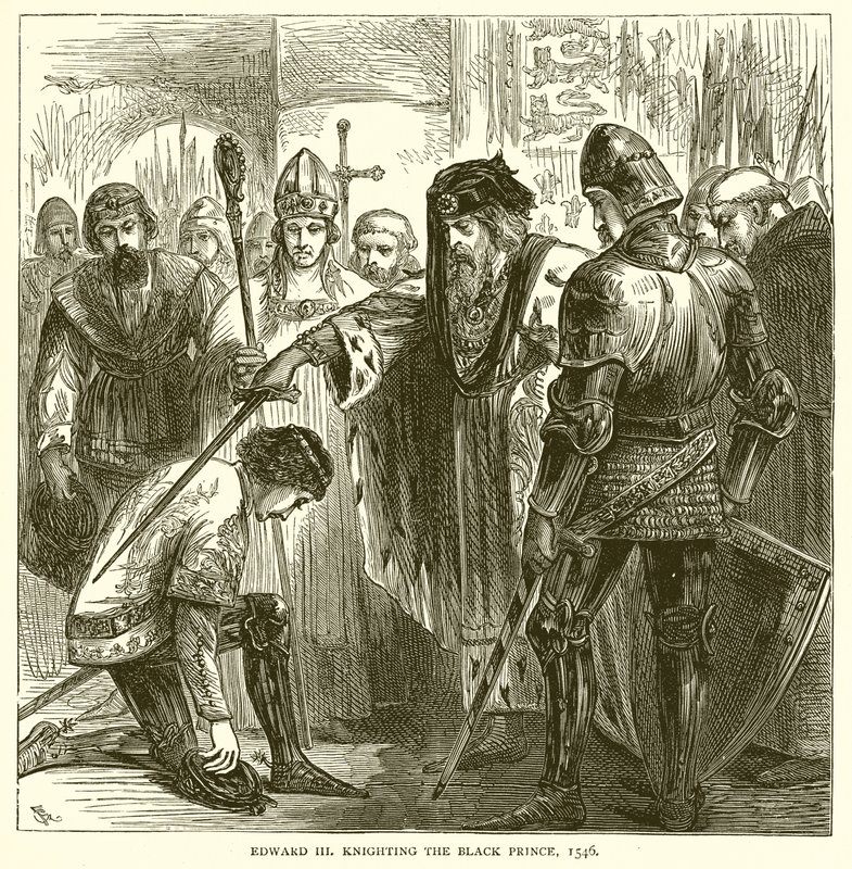 Edward III till riddare av den svarte prinsen, 1546 av English School