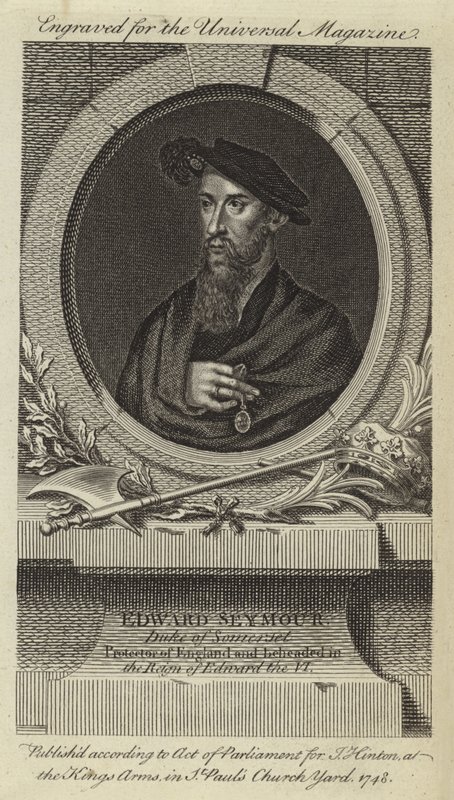 Edward Seymour, hertig av Somerset, beskyddare av England och halshuggen under Edward VI:s regeringstid av English School