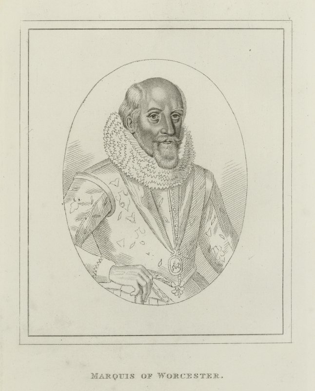 Edward Somerset, markis av Worcester (gravyr) av English School