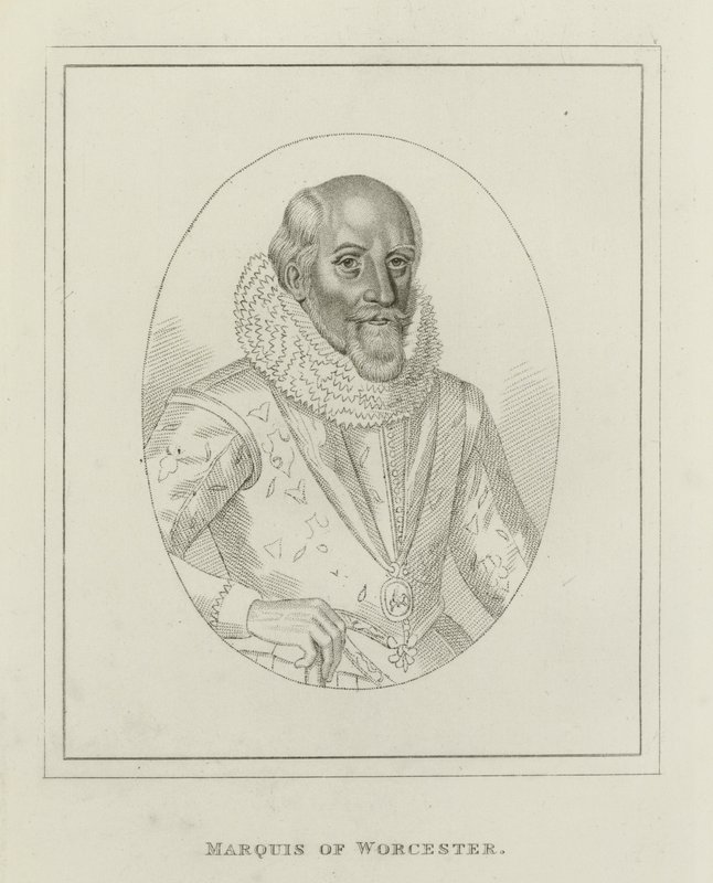 Edward Somerset, markis av Worcester (gravyr) av English School