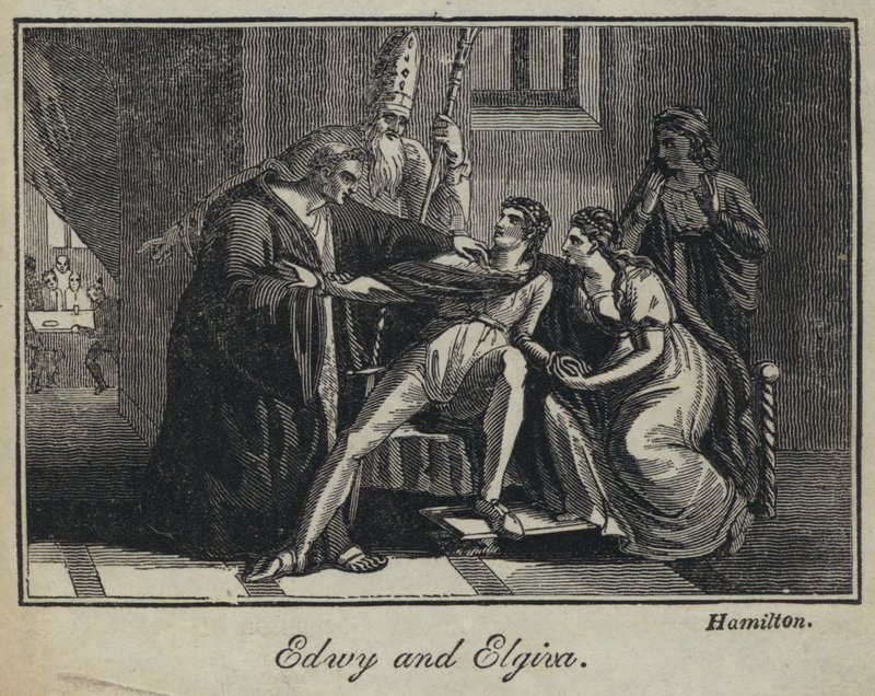 Edwy och Elgiva (gravyr) av English School