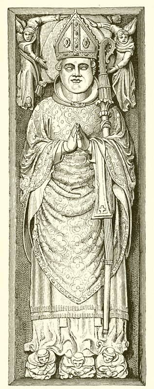 Bild av William av Wykeham på hans grav i Winchester Cathedral av English School