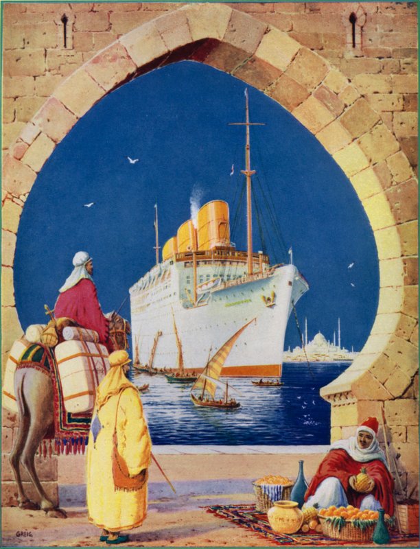 Egypten (färg litho) av English School