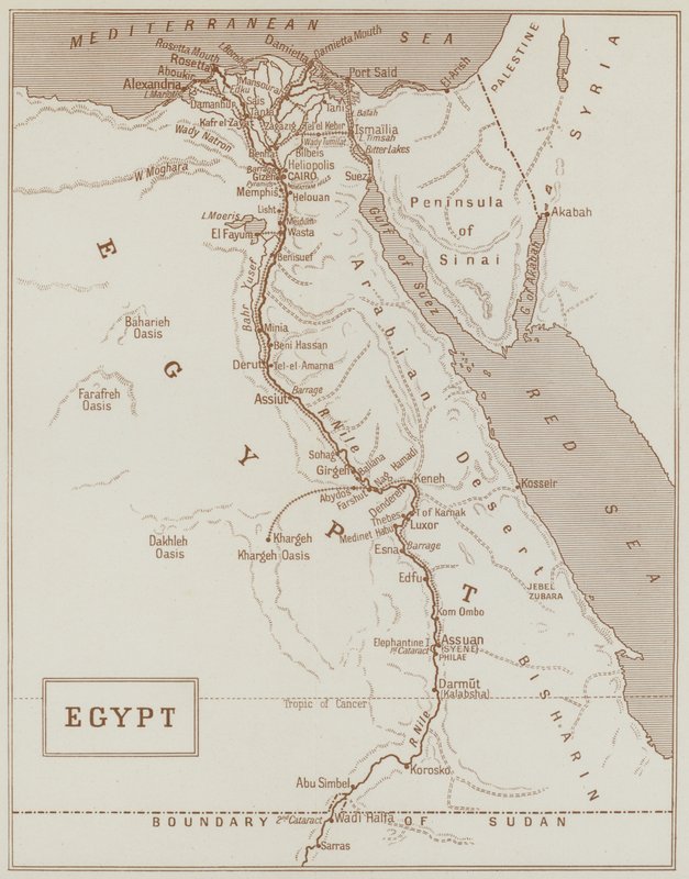 Egypten (litho) av English School