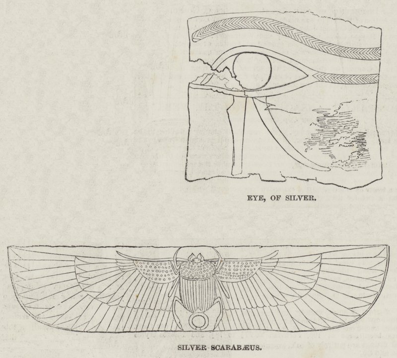 Egyptiska antikviteter (gravyr) av English School