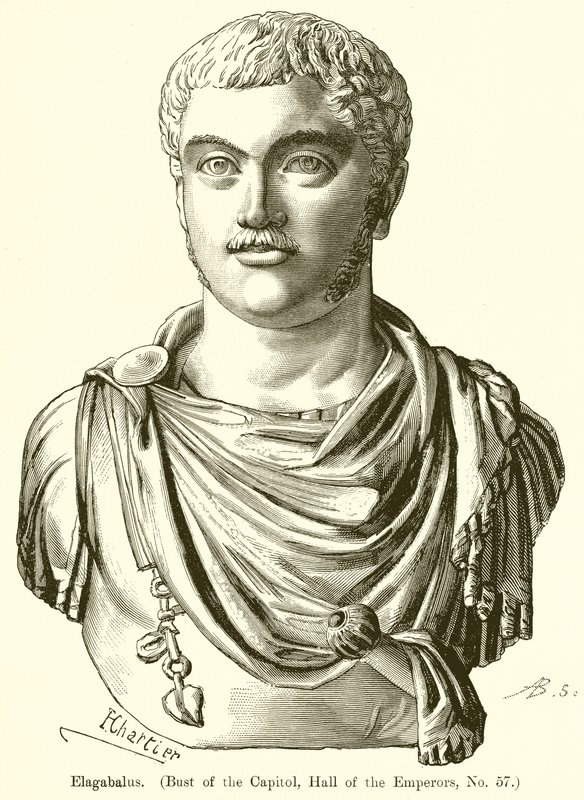 Elagabalus. (Byst av Capitolium, Hall of the Emperors, nr 57) av English School