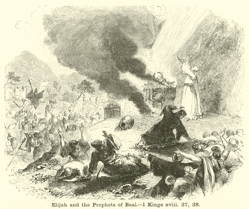 Elia och Baals profeter, 1 Kungaboken, xviii, 37, 38 av English School