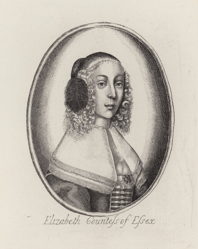 Elizabeth, grevinna av Essex (gravyr) av English School