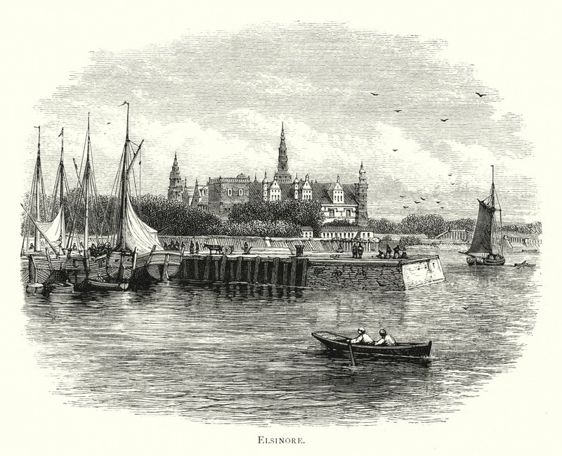 Helsingör (gravyr) av English School