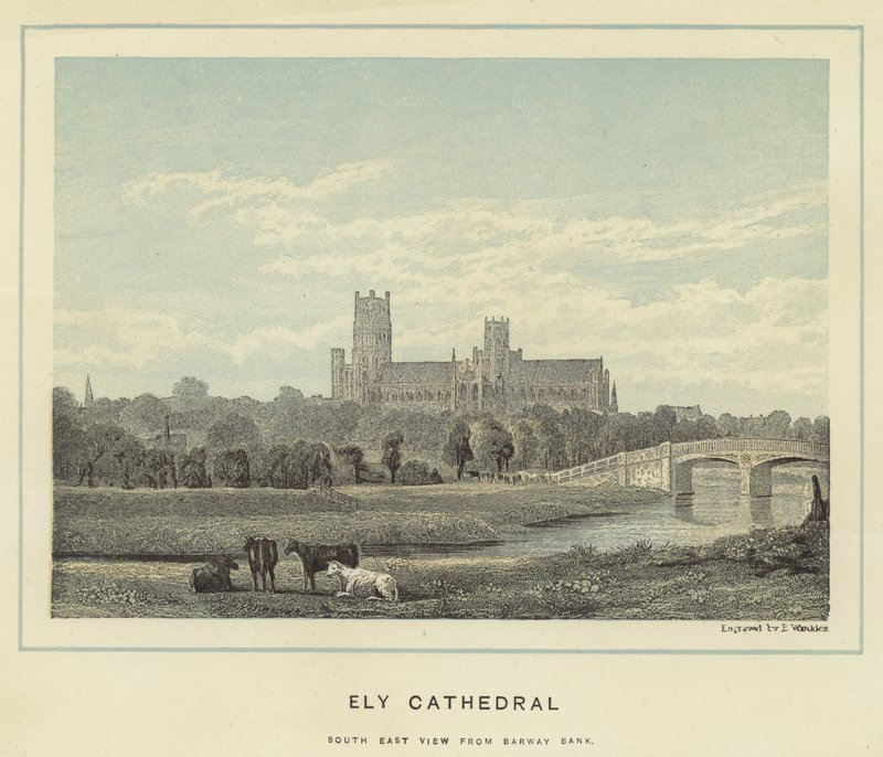 Ely Cathedral, sydostvy från Barway Bank av English School